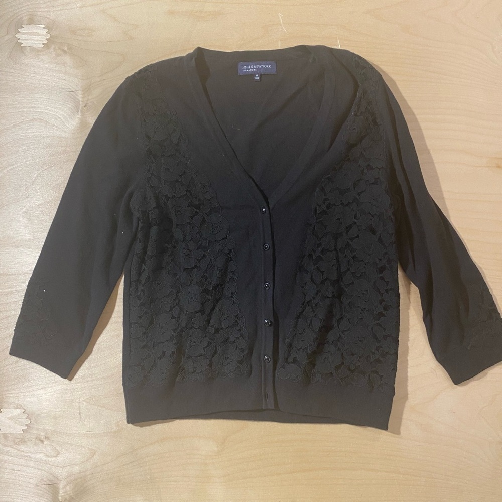 Jones New York Signature Black Sweater Medium (QM)